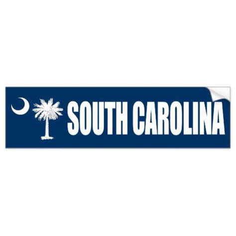 South Carolina with State Flag Bumper Sticker | Zazzle | South carolina, Bumper stickers, State ...