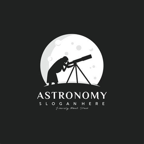 abstract astronomy girl silhouette in the moon background logo vector illustration design ...