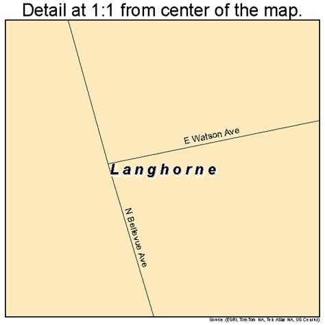 Langhorne Pennsylvania Street Map 4241392