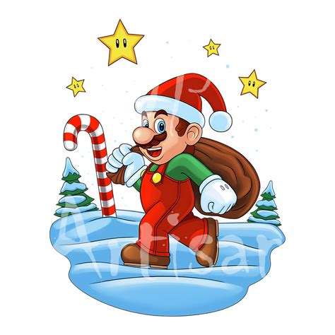 Christmas Super Mario Clipart. Christmas Clipart. Christmas Card Idea ...