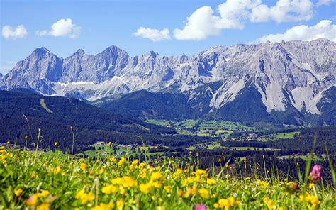 Alpine Lake, Austria, clouds, autumn, trees, sky, alps, mountains ...