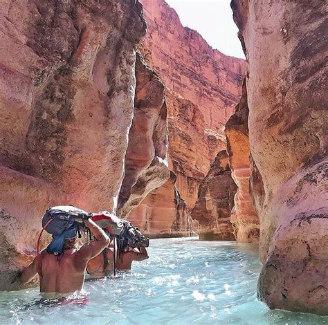 Would you go for a “swim” to complete this epic Grand Canyon Hike? 🤔 🌊 Let us know below! 👇🏽👇🏽👇🏽 ...