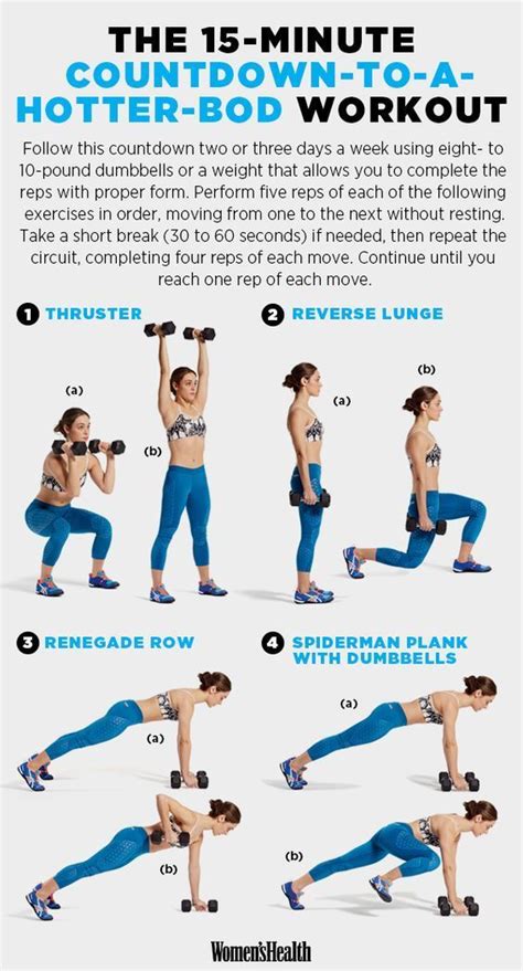 15 Minute One Dumbbell Workout At Home For Beginners for Push Pull Legs | Fitness and Workout ...