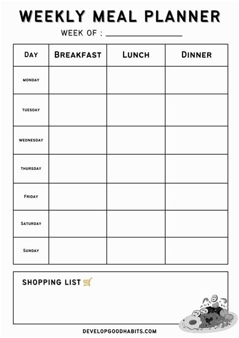 Organize Your Meals with these Meal Planning Templates | Meal planning template, Weekly meal ...