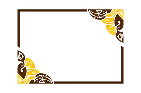 yellow and brown Blue Ornament Border Design 13078451 PNG