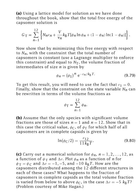 Solved • 9.5 A simple model for viral capsid assembly In the | Chegg.com