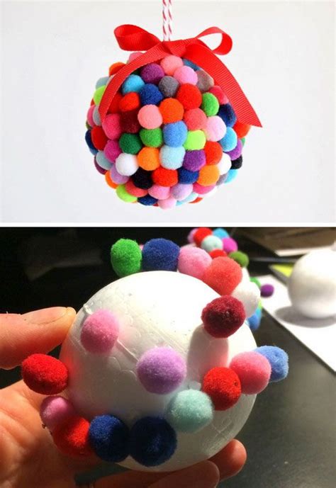 Pom Pom Ornament | Christmas crafts diy, Christmas trees for kids ...