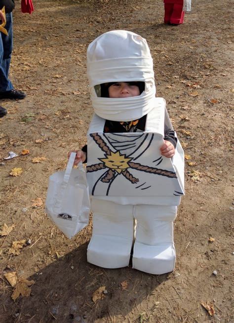 Homemade Lego Ninjago minfig costume - Zane | Family halloween costumes ...