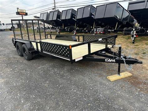 Cam Superline 7 x 16 Landscape Utility Trailer - Side ATV Ramps