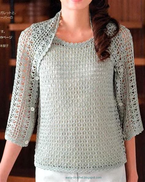 Stylish Easy Crochet: Ladies Crochet Shrug - free pattern