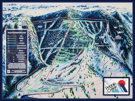 Mappa delle piste da sci a Pebble Creek Ski Area