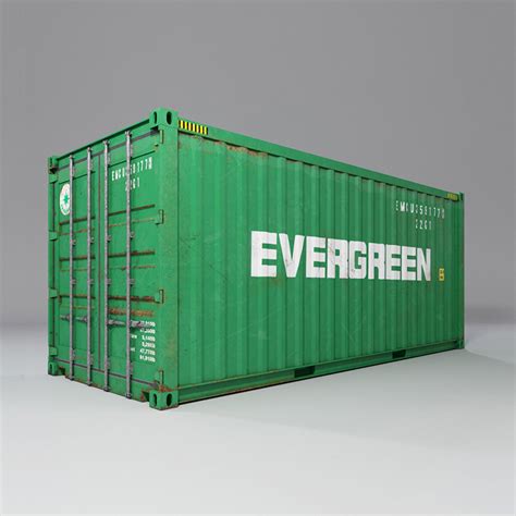 20 feet shipping container 3D Model - FlatPyramid