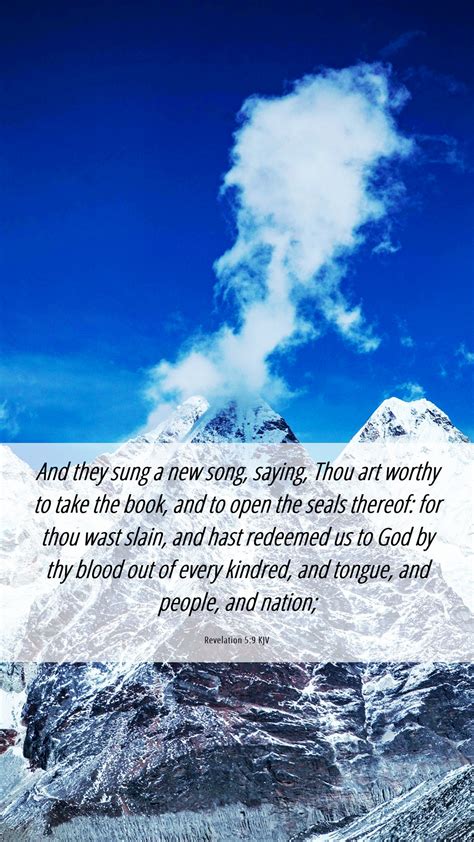 Revelation 5:9 KJV Mobile Phone Wallpaper - And they sung a new song ...