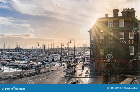 Ramsgate Harbour, Kent, UK editorial stock photo. Image of suset - 108752998