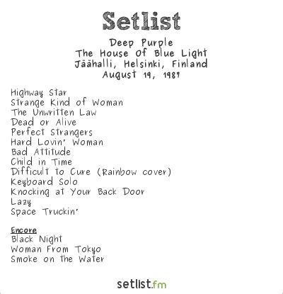 Deep Purple Played 16-Song Set On Ian Gillian's Birthday in 1987 | setlist.fm