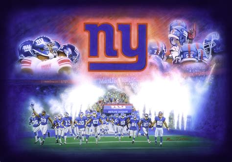 "Big Blue Wrecking Crew" New York Giants Painting