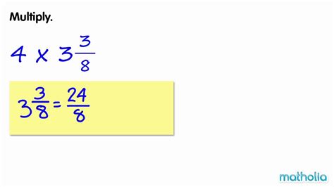 Multiplication of a Whole Number and a Mixed Number - YouTube