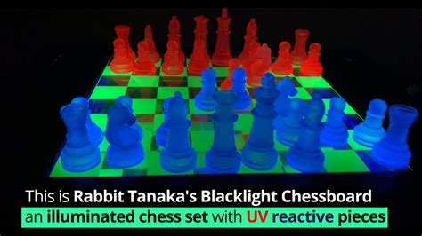 This Glow in the Dark Chess Set Has a Black Light Chess Board