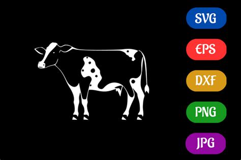 Cow | Black and White Logo Vector Art Graphic by Creative Oasis ...