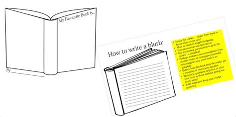 'Create your own book cover' or 'My Favourite book is' template ...