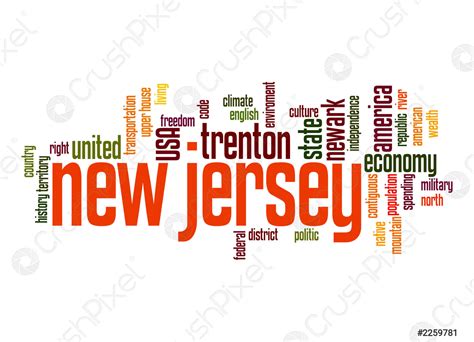 New Jersey word cloud - stock photo | Crushpixel