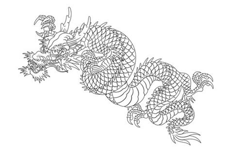 Line Drawings Of Dragons