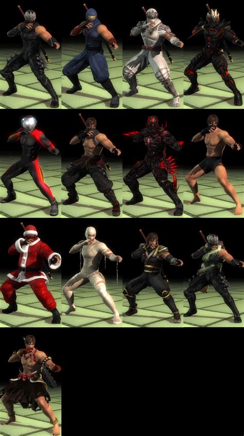 All Ryu Hayabusa Costumes by Helryu on DeviantArt