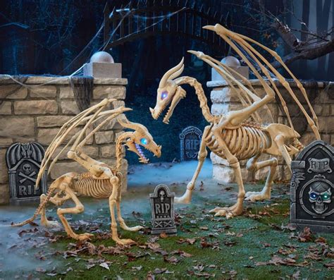 48 | Halloween skeleton decorations, Halloween skeletons, Animated dragon