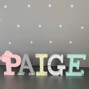 6 Inch Wooden Letters, Nursery Wall Letters, Wooden Name Letters ...