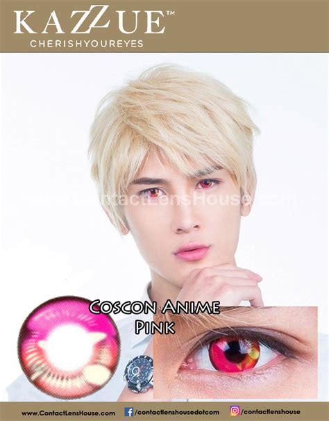 Coscon Anime Pink colored contacts