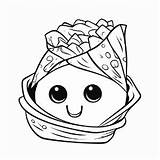 Burrito coloring Page – Coloring Corner sketch template