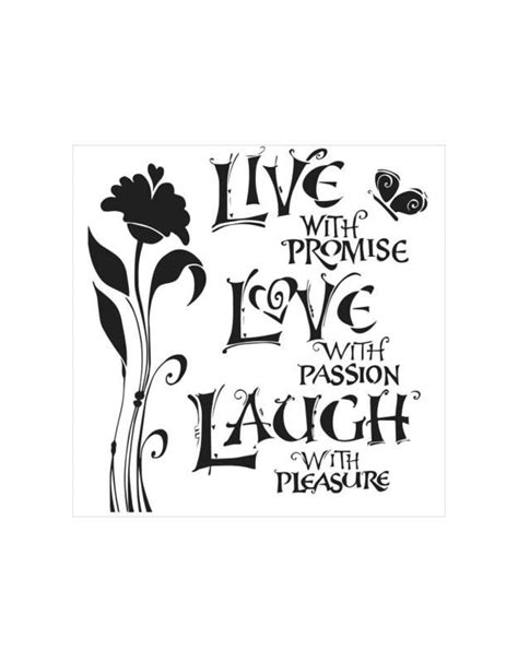 Stencil Live Love Laugh Large - Textiellab-040