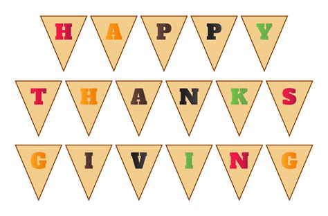 Happy Thanksgiving Banner - 12 Free PDF Printables | Printablee