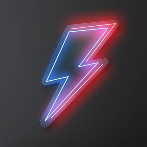 Lightning Bolt LED Neon Sign | Liberty Games