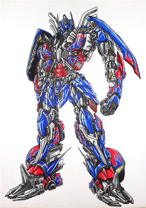 a drawing of a robot that looks like it's from the movie opttron