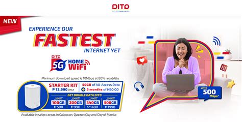 DITO 5G Home WiFi Prepaid Service - DITO Telecommunity