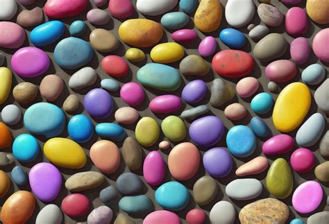 Premium AI Image | Colorful pebbles on the beach