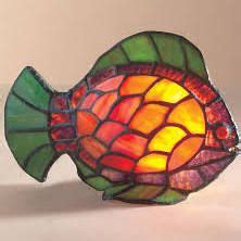 Fish lamp | Tiffany stained glass, Table lamp, Animal lamp