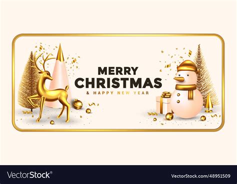 Merry christmas greeting card design Royalty Free Vector