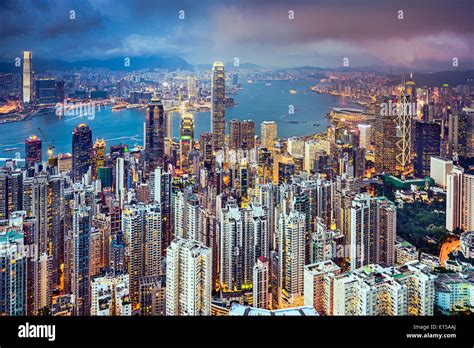 Hong Kong, China City Skyline Stock Photo - Alamy