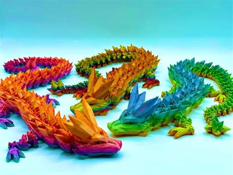 Crystal Dragon XL 24 Inches 3D Printed Fidget Toy / Flexible - Etsy