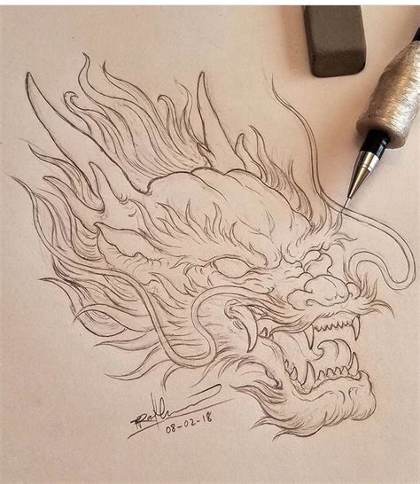 japanese dragon tattoo drawing - Bigness Blook Image Archive