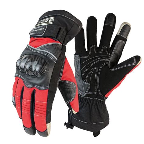 Protective Motorcycle Gloves Winter Warm Waterproof Windproof Sports ...