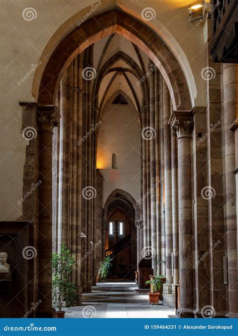 Details of Interior of the Church Saint Thomas, Strasbourg Stock Image ...