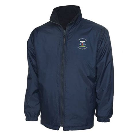 Ysgol Portfield | Portfield School Reversible Unisex Navy Fleece Jacket - Tees R Us Embroidery ...