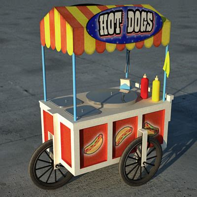 hotdog stand 3d model