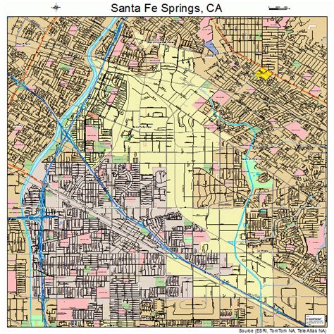 Santa Fe Springs California Street Map 0669154