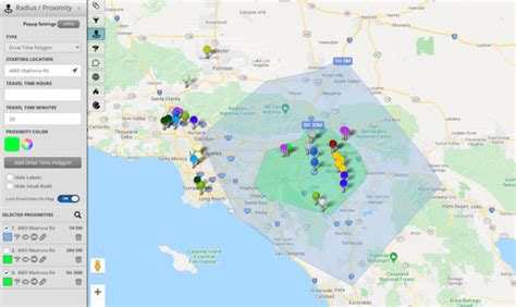 Driving Radius Map | Drive Time Maps - Maptive