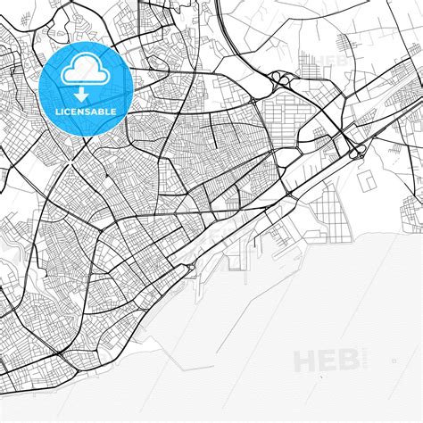 Vector PDF map of Mersin, Turkey - HEBSTREITS Sketches | Map vector ...