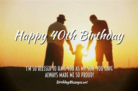 40th Birthday Wishes - 40th Birthday Messages for Son | 40th birthday ...